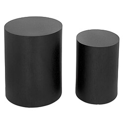 Acheter Alterego Set de 2 tables d'appoint 'SOKLE' en bois noir