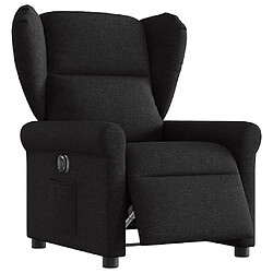 vidaXL Fauteuil inclinable électrique Noir Tissu