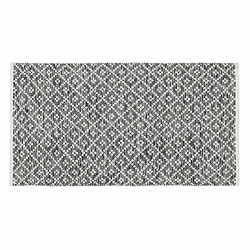 BigBuy Home Tapis Blanc Gris 70 % coton 30 % Polyester 80 x 150 cm