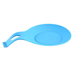 Acheter Support De Cuillère En Silicone Résistant à La Chaleur Ustensile De Cuisine Porte-spatule Outil Aide Bleu