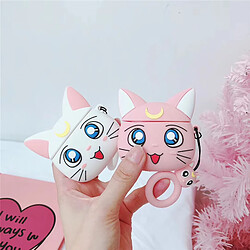 GUPBOO Airpods Coque Housse Étui Protecteur Compatible pour AirPods Pro-Jolie et belle fille Luna Cat Silicone