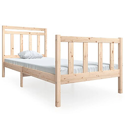 vidaXL Cadre de lit sans matelas bois massif 90x200 cm