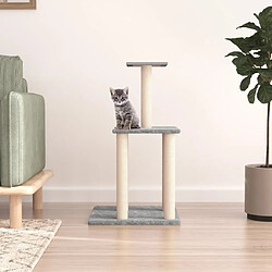 Arbre à chat avec griffoirs,niche pour chat en sisal gris clair 85,5 cm -MN68848