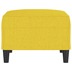 Avis vidaXL Repose-pied Jaune clair 70x55x41 cm Tissu