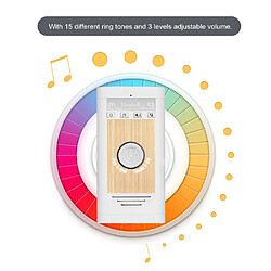 Universal Interphone sans fil, sonnette à la porte, moniteur de conversation à 2 voies, sonnette à la porte de sécurité de la maison intelligente | sonnette (blanc)