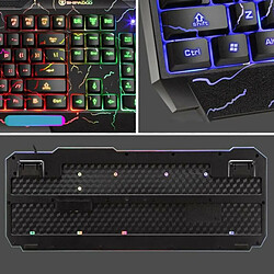 Acheter Universal Jeux informatiques, clavier et souris, réglage de rétro-éclairage LED arc-en-ciel.