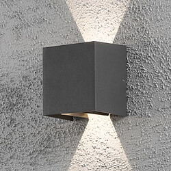 Avis Lumière Applique Murale Extérieure Moderne Up Down Box, Anthracite 2x 3W LED Haute Puissance, IP54