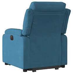 Avis vidaXL Fauteuil inclinable bleu velours