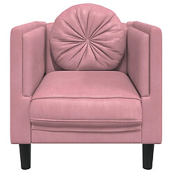 Avis vidaXL Fauteuil avec coussin rose velours