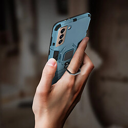 Avis Avizar Coque Samsung Galaxy S21 Hybride Antichoc Bague Métallique Support Vidéo bleu