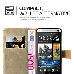 Avis Cadorabo Coque HTC ONE M7 Etui en Marron