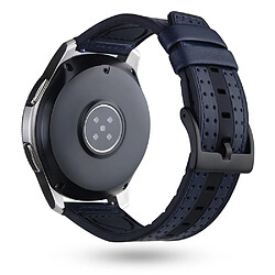 Bracelet en silicone 22mm enduit de fibre de carbone bleu foncé pour votre Huawei Watch GT2/Galaxy Watch 46mm