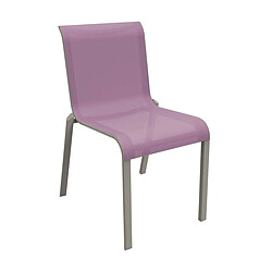 OCEO BY PROLOISIRS Chaises pour l'extérieur en aluminium Cauro taupe, lilas.