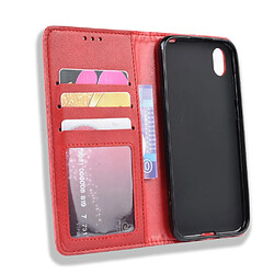 Acheter Wewoo Housse Coque Boucle magnétique rétro Crazy Horse Texture en cuir à rabat horizontal pour Huawei Y5 2019avec support et fentes cartes et cadre photo rouge