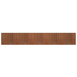 vidaXL Tapis rectangulaire marron 80x500 cm bambou