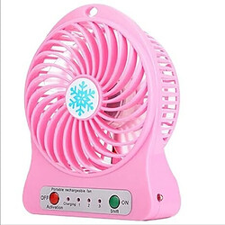 Acheter Mini Ventilateur USB Ventilateur de Bureau Portable Rechargeable Alimenté par USB et Un Mini Climatiseur à batterie 18650 Idéal pour les Voyages d'été à Pied (Rose)