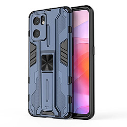 Coque en TPU anti-griffes, anti-choc avec béquille, bleu pour votre Oppo Reno7 SE 5G