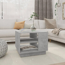 Maison Chic Table basse,Table Console Table d'appoint, Table pour salon Gris béton 55x55x43 cm Aggloméré -MN40058