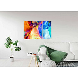 EPIKASA Impression sur Toile Couleur Abstract 1, Multicouleur, Polyester, 120x3x60 cm