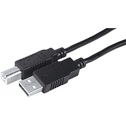 Abi Diffusion Cordon USB 2.0 A / B gris - 1,8 m