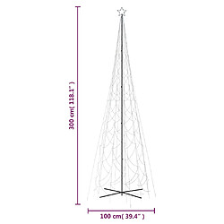 vidaXL Arbre de Noël cône 3000 LED Bleues 230x800 cm pas cher