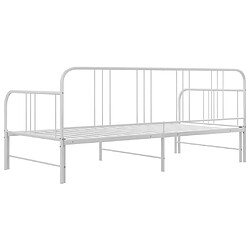 Acheter vidaXL Cadre de canapé-lit extensible sans matelas blanc 90x200 cm