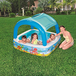 Avis Bestway Piscine avec auvent 140 x 140 x 114 cm Bleu 52192