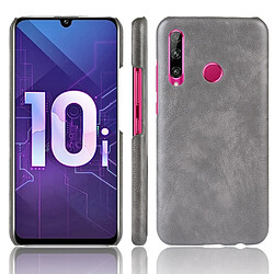 Wewoo Coque PC antichoc Litchi Texture PC + PU pour Huawei Honor 10i / 20i Gris