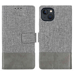 Etui en PU MUXMA avec support pour votre iPhone 14 - gris