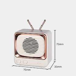 General Haut-parleur rétro Bluetooth portable, mini haut-parleur vintage style TV, appel mains libres Bluetooth 5.0, batterie 400 mA, carte TF, pour la maison, l'extérieur, les voyages, les fêtes, cadeau (noir) pas cher