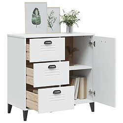 Avis vidaXL Buffet VIKEN blanc 80x40x80 cm bois d'ingénierie