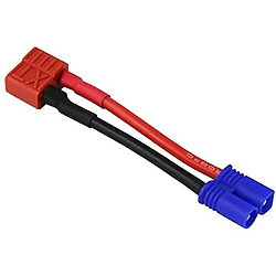 Adaptateur Banane Mâle EC2 1 pièce pour batterie Lipo RC 10 cm 16AWG, couleur Rouge Noir Bleu