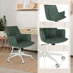 Chaise home office / Chaise pivotante SOLAO LIFE W tissu menthe hjh LIVING pas cher