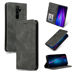 Wewoo Housse Coque Etui en cuir avec rabat horizontal magnétique pour Xiaomi Redmi Note8 Pro Retro Skin Feel Business Gris