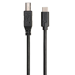 HAMA Câble USB-C, USB 2.0, c . mâle USB-C - c . mâle USB-B, 480 Mbit/s, 1, 80m