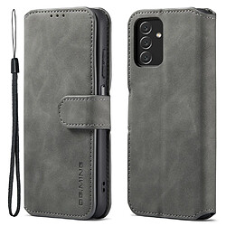 Etui en PU DG.MING style rétro avec support gris pour votre Samsung Galaxy A13 4G