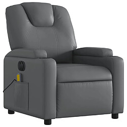 Avis vidaXL Fauteuil de massage inclinable électrique gris similicuir