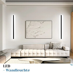 Acheter NETTLIFE LED intérieure Applique noire - 100CM Eclairage mural salon Moderne Lampe de couloir Mur 32W Lampe de chambre Métal Eclairage