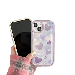 General Coque iPhone 14 Design simple, coque de protection antichoc esthétique créative durable, protection parfaite pour votre téléphone, pour femme, femme et homme - Lunette violette