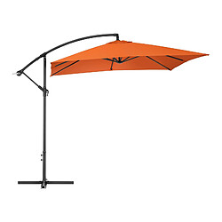 Helloshop26 Parasol déporté rectangulaire 250 x 250 cm inclinable orange 14_0007602