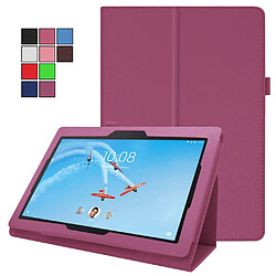 Etui en PU avec un support violet pour votre Lenovo Tab E10