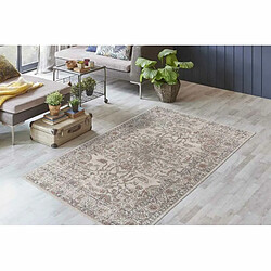 Paris Prix Tapis Tissé Motif Vintage Délavé Percy Beige 80 x 150 cm pas cher