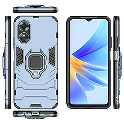 Htdmobiles Coque pour Oppo A17 - housse etui rigide anti choc + verre trempe - BLEU FONCE