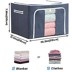 Universal Sac de rangement de suite pliable Boîte de rangement de vêtements de maison Poussière Oxford Couette Soutien-gorge Placard Organizer | (Bleu)