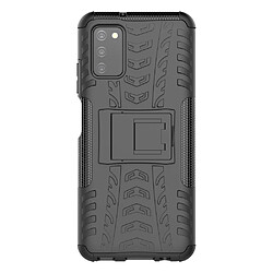 Coque en TPU motif pneu, résistant aux chocs avec béquille noir pour votre Samsung Galaxy A03s (166.5 x 75.98 x 9.14mm)