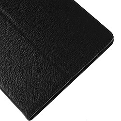 Acheter Etui en PU texture litchi avec support noir pour Samsung Galaxy Tab S5e SM-T720