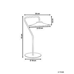 Avis Beliani Lampe de table LED métal blanche GALETTI