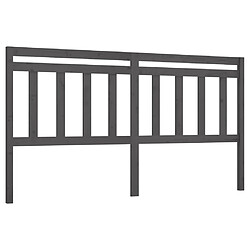 Maison Chic Tête de lit scandinave pour lit adulte,Meuble de chambre Gris 206x4x100 cm Bois massif de pin -MN27736