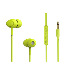 Écouteurs intra-auriculaires filaires Tellur Basic Gamma avec microphone, vert