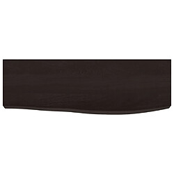 Avis vidaXL Étagère murale marron foncé 60x20x6 cm bois chêne massif traité